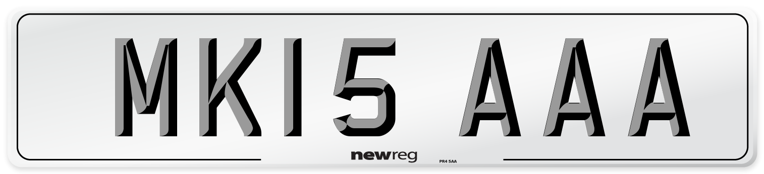 MK15 AAA Number Plate from New Reg